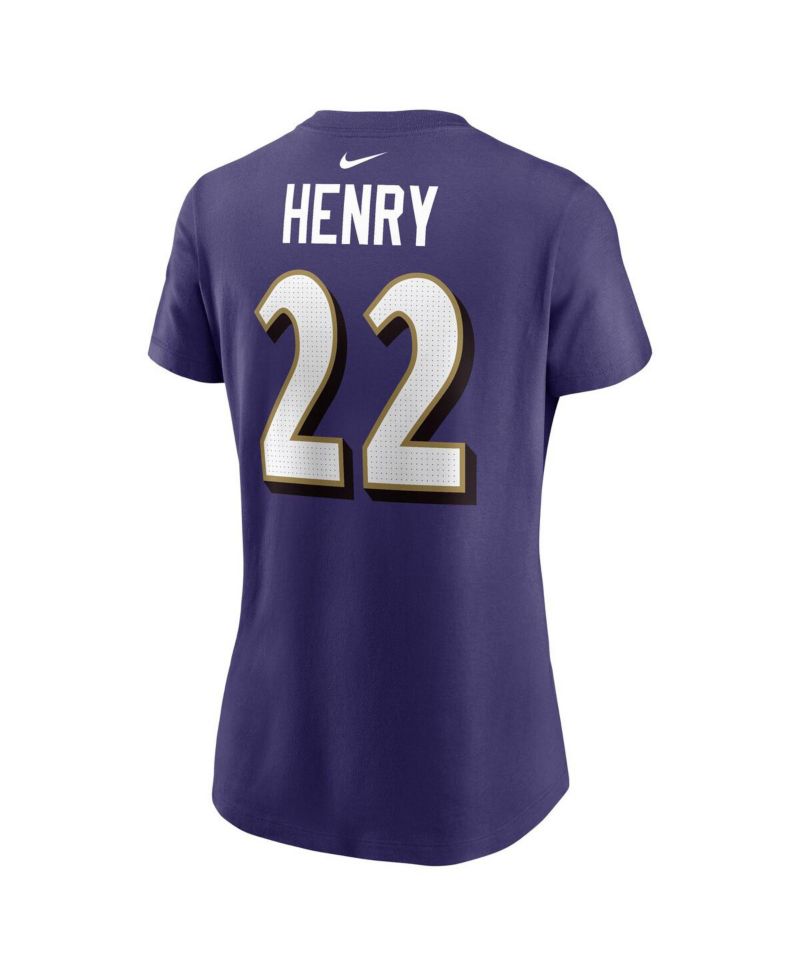 Women's Derrick Henry Purple Baltimore Ravens Player Name & Number T-Shirt