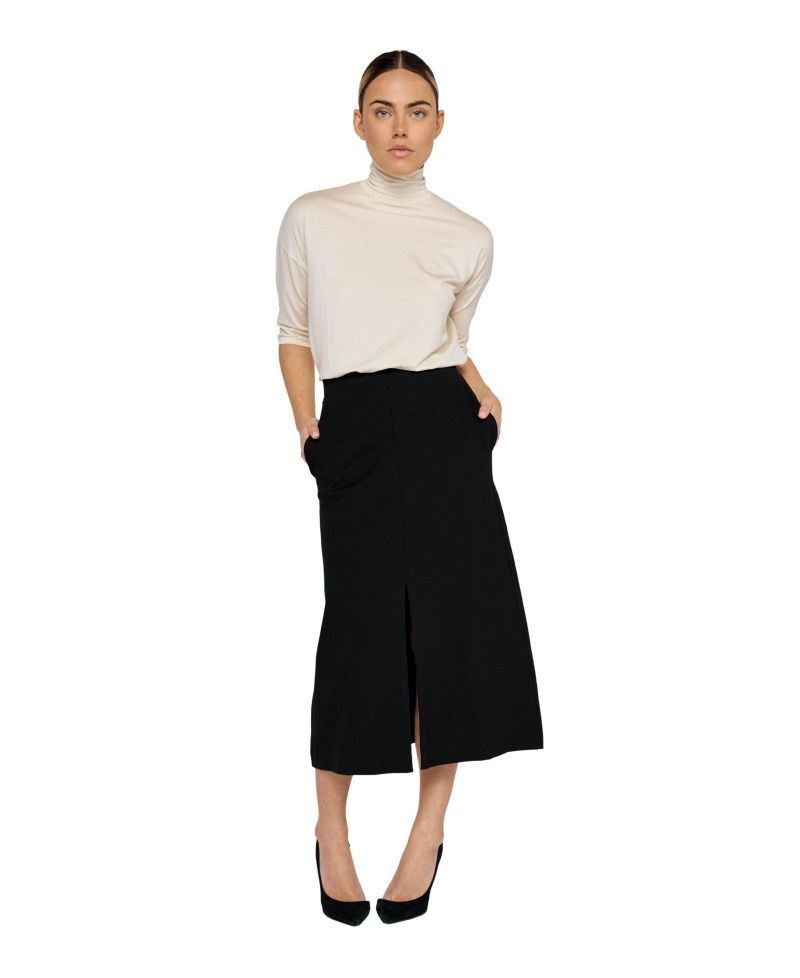 Women's Amine High-Waisted A-Line Midi Skirt