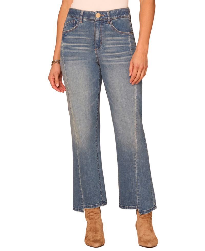 Petite "Ab"solution High-Rise Split-Hem Bootcut Jeans