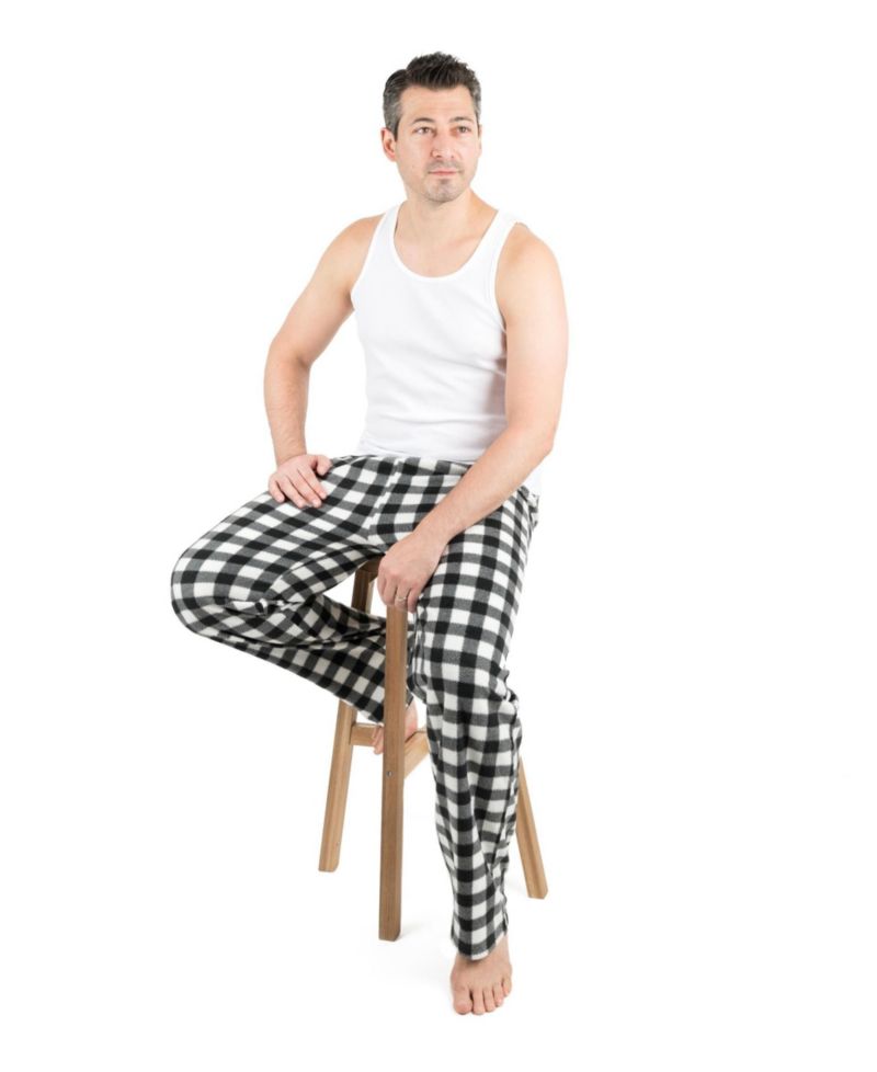 Men's Plaid Micro Fleece Pants