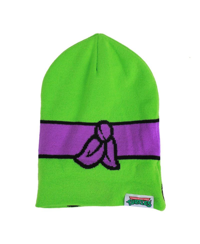 Men's TMNT Rolldown Donny Adult Acrylic Mesh Eye Green Beanie