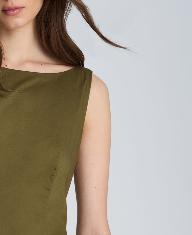 Women's Sleeveless Boatneck Mini Dress