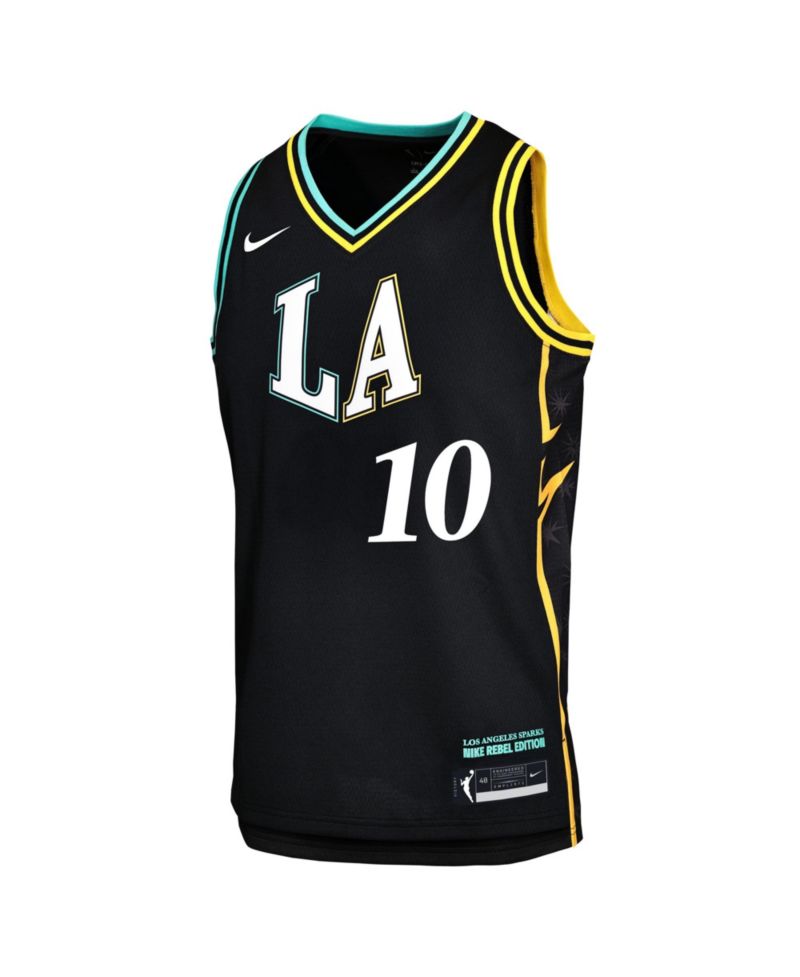 Big Boys and Girls Kelsey Plum Black Los Angeles Sparks Victory Jersey - Rebel Edition