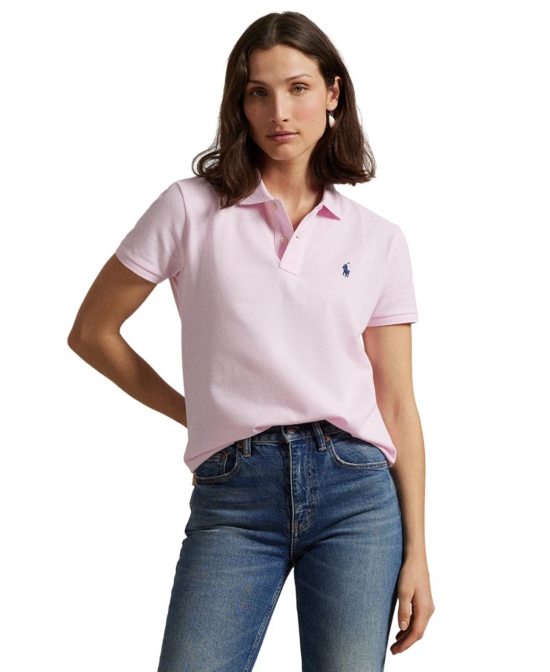 Women's Classic-Fit Mesh Polo Shirt