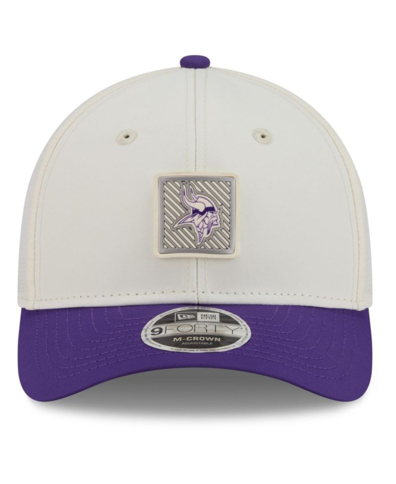 Men's Cream/Purple Minnesota Vikings 2026 NFL Training Camp 9FORTY Adjustable Hat