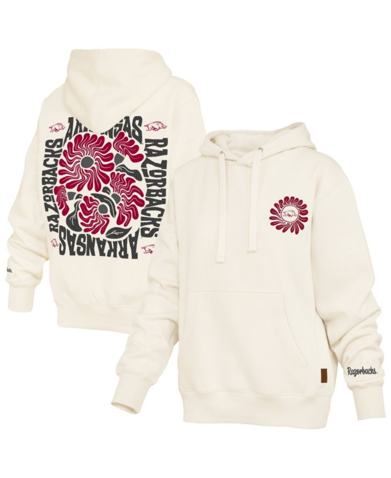 Women's Arkansas Razorbacks Elena Janise Fleece-Lined Dropped-Shoulders Hoodie