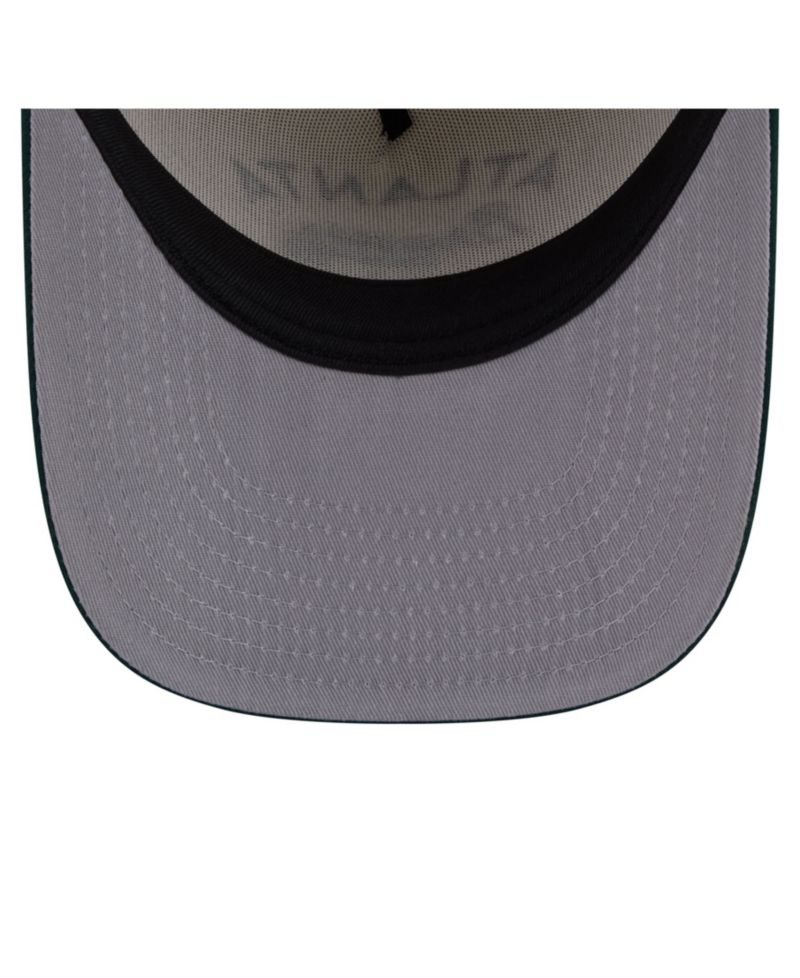 Men's Cream/Dark Green Atlanta Braves Chrome A-Frame 9FIFTY Snapback Hat