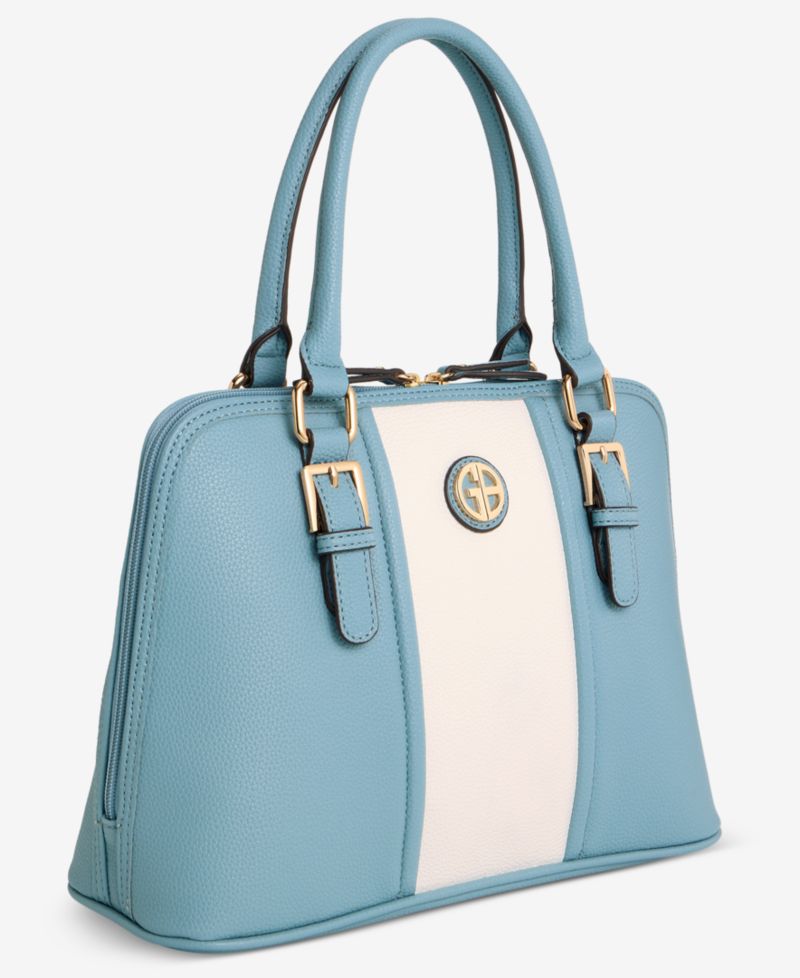 Vertical Colorblock Dome Satchel