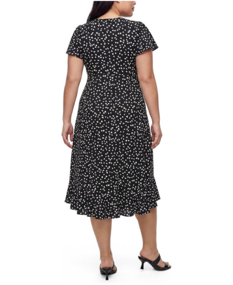 Plus Size Surplice Midi Dress