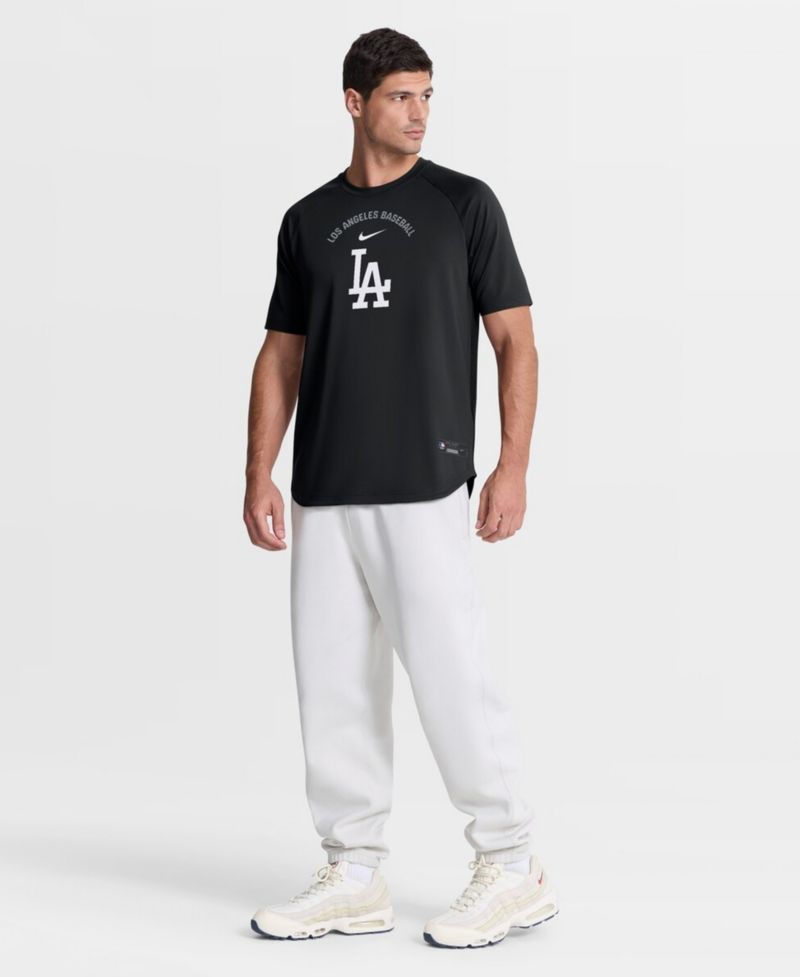 Men's Black Los Angeles Dodgers Authentic Collection Batting Practice Pre-Game Raglan Dri-FIT T-Shirt