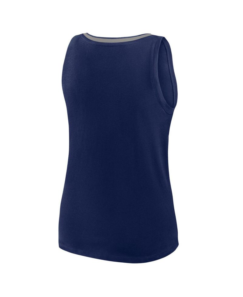 Women's Navy Dallas Cowboys Stellar Win V-Neck Tank Top