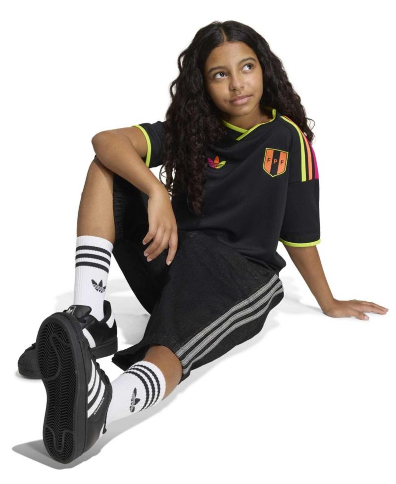 Big Boys and Girls Black Peru National Team 2026 Away Replica Jersey