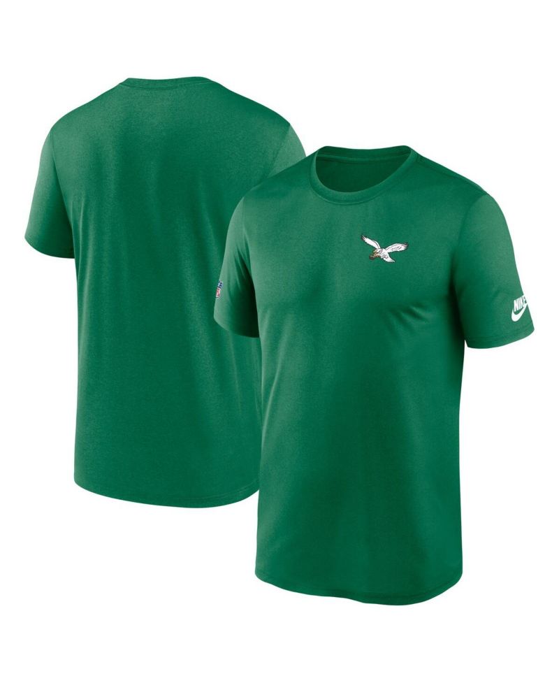 Men's Kelly Green Philadelphia Eagles Sideline Alt Pack Small Logo Legend Performance T-Shirt