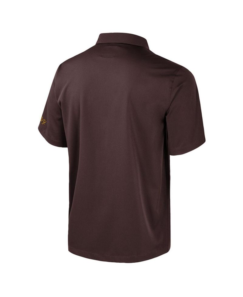 Men's Brown Wyoming Cowboys Strike Bowling Button-Up Shirt