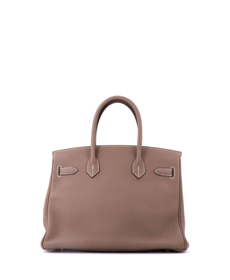 Birkin 30 Handbag Grey Togo with Gold Hardware