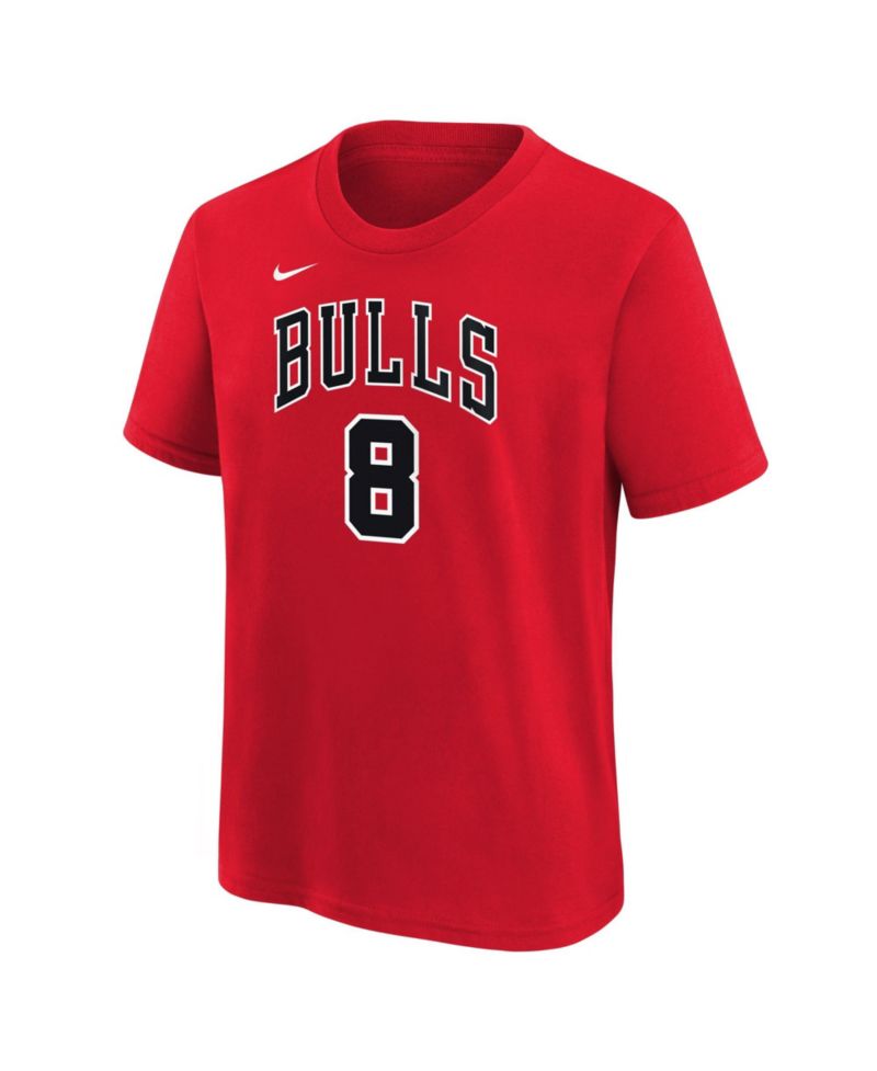 Big Boys and Girls Caleb Wilson Red Chicago Bulls Icon Name & Number T-Shirt