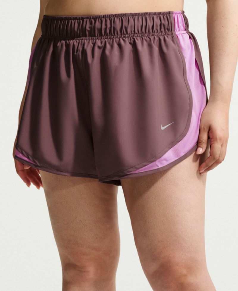 Plus Size Tempo Dri-FIT Mid-Rise Brief-Lined Running Shorts