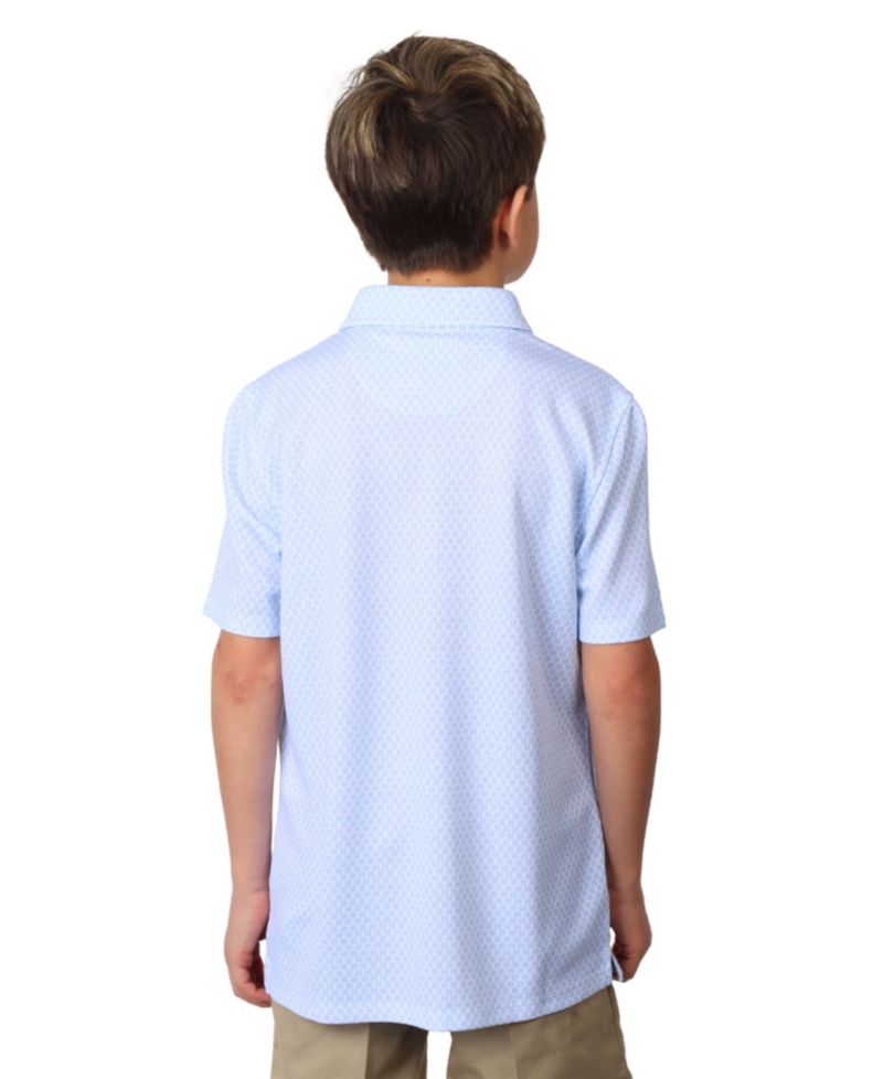 Boys Geo Floral Modal Polo Shirt - Comfortable and Stylish
