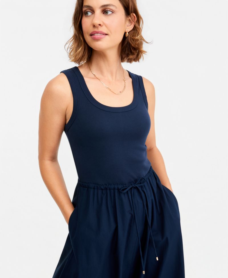 Women's Broderie Sleeveless Cotton Dress