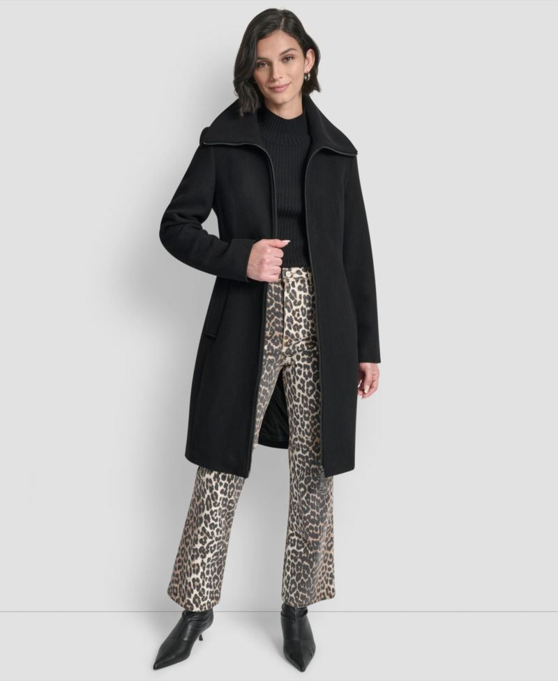 Women's Collared Neck Belted Coat
