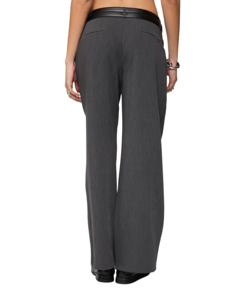 Women's Andy Double Belt Straight Leg Tailored Pants