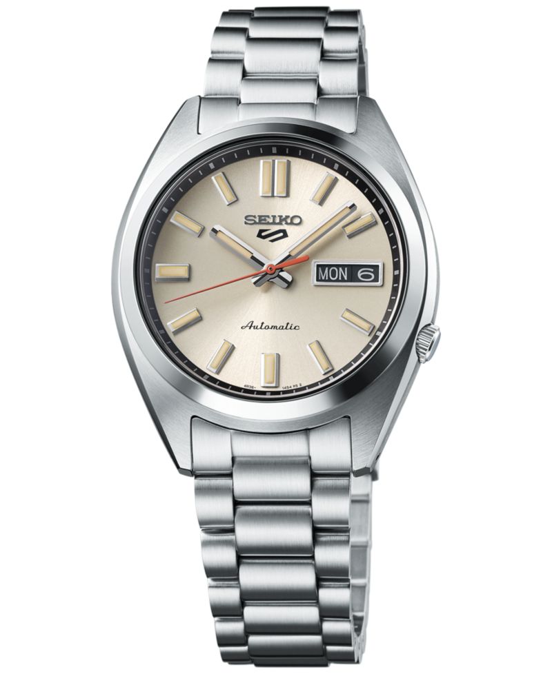 Men's Automatic 5 Sports Midsize Stainless Steel Bracelet Watch 37mm