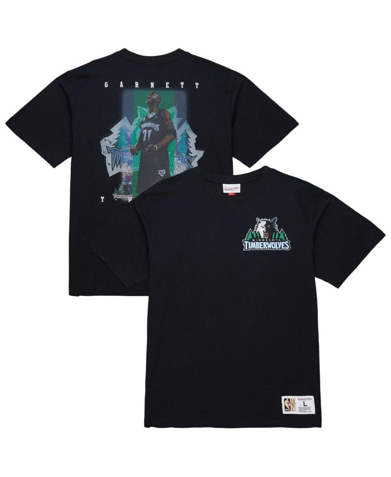 Men's Kevin Garnett Black Minnesota Timberwolves Hardwood Classics NBA Legends T-Shirt