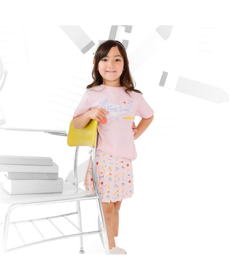 Big Girls First Grade Pennant Short Sleeve T-Shirt