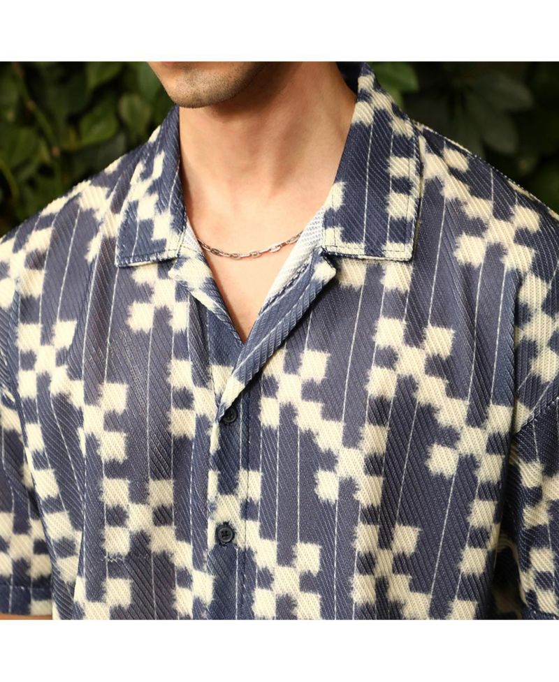 Men's Dice Mesh Oversized Shirt