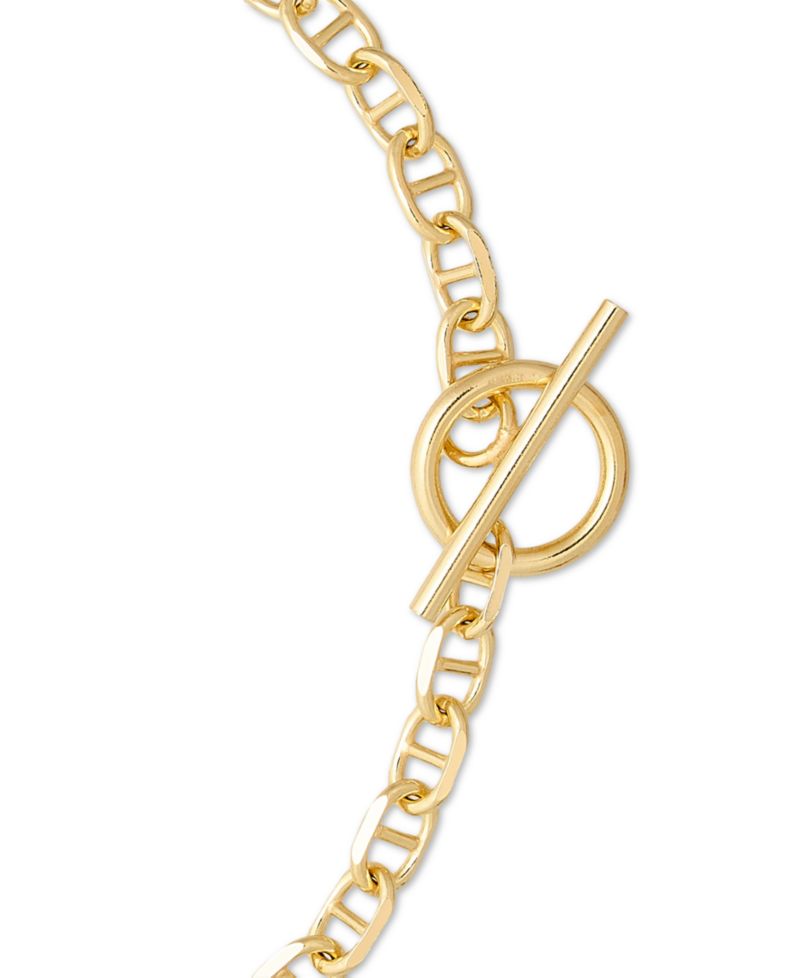 Mariner Link Chain 18" Toggle Necklace in 14k Gold-Plated Sterling Silver