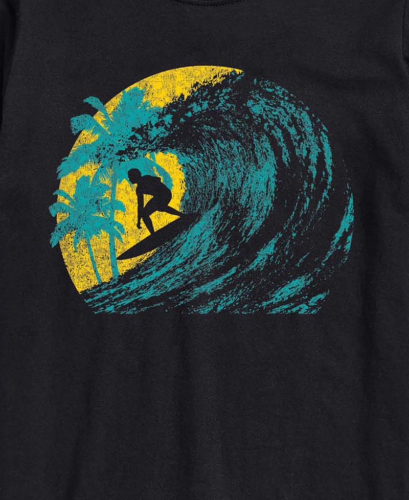Men's Retro Surfer Palm Tree Graphic T-Shirt