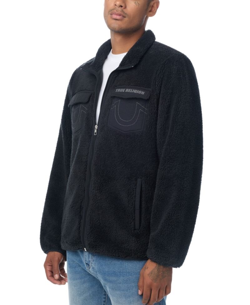 Men's Sherpa Fleece Zip-Front Jacket