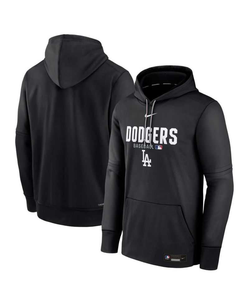 Men's Black Los Angeles Dodgers Authentic Collection Therma-FIT Hoodie