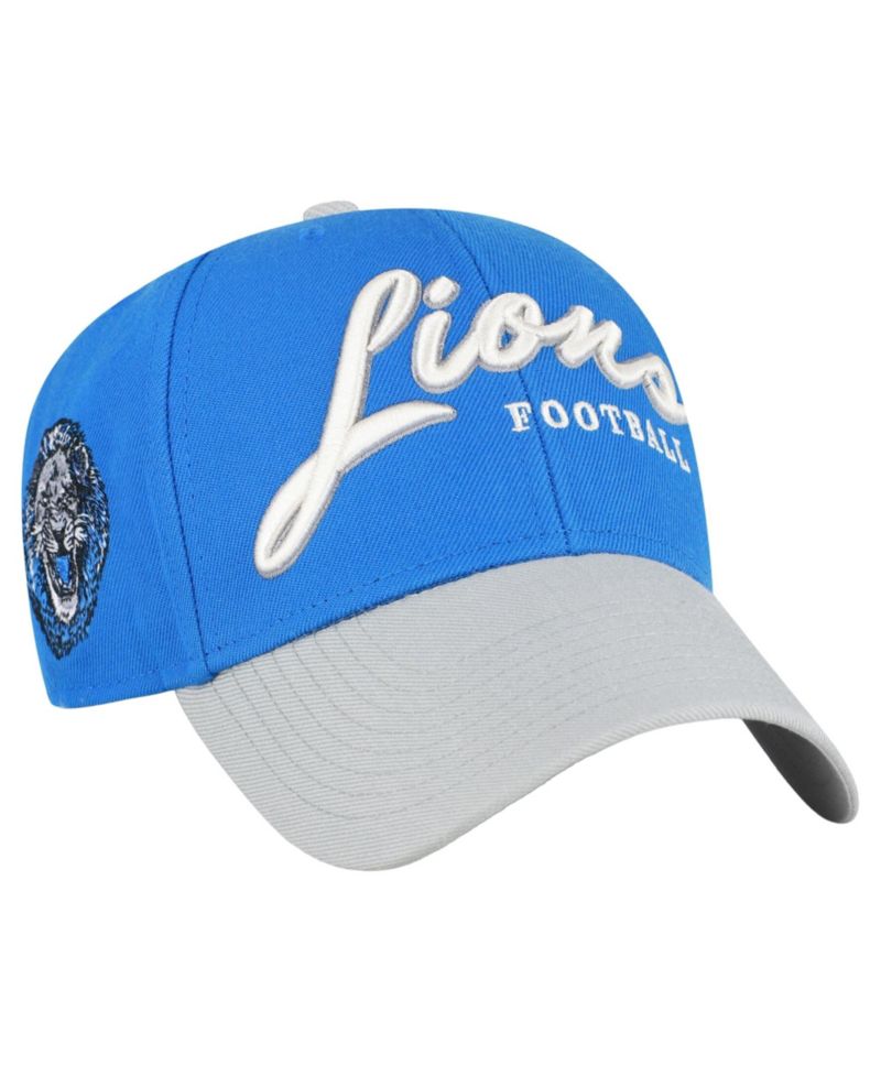 Men's '47 Blue Detroit Lions Throwback MVP Adjustable Hat