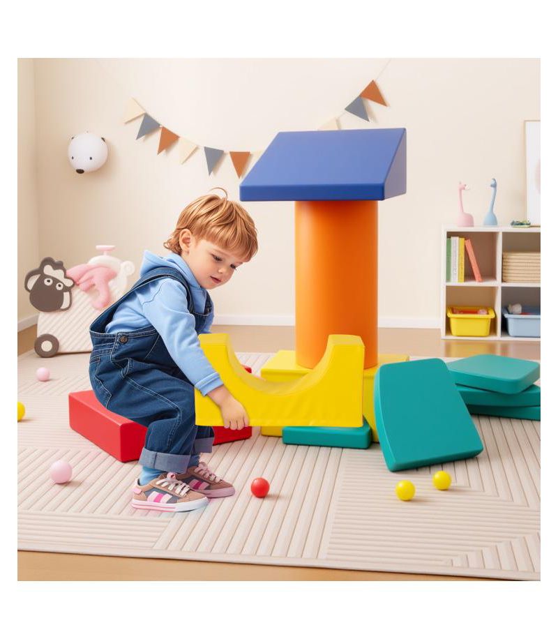 10-Piece Soft Foam Climbing Blocks for Toddlers Play & Learning