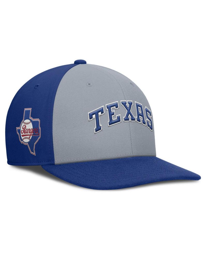 Men's Gray/Royal Texas Rangers Pro Performance Snapback Hat