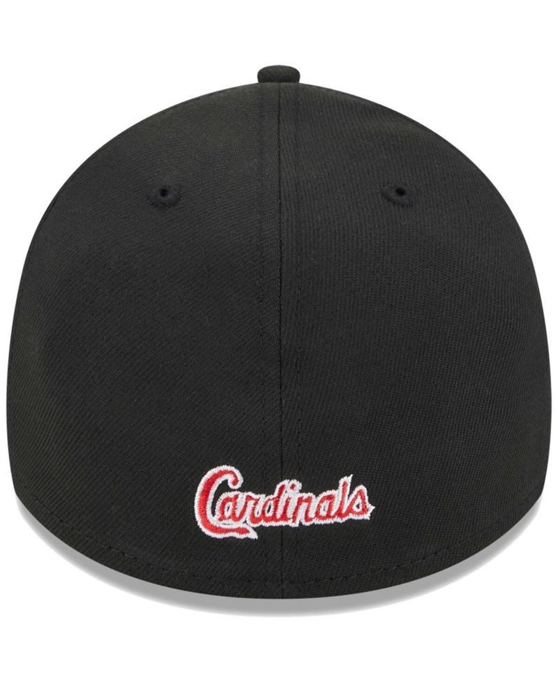 Men's Black St. Louis Cardinals Logo 39THIRTY Flex Hat