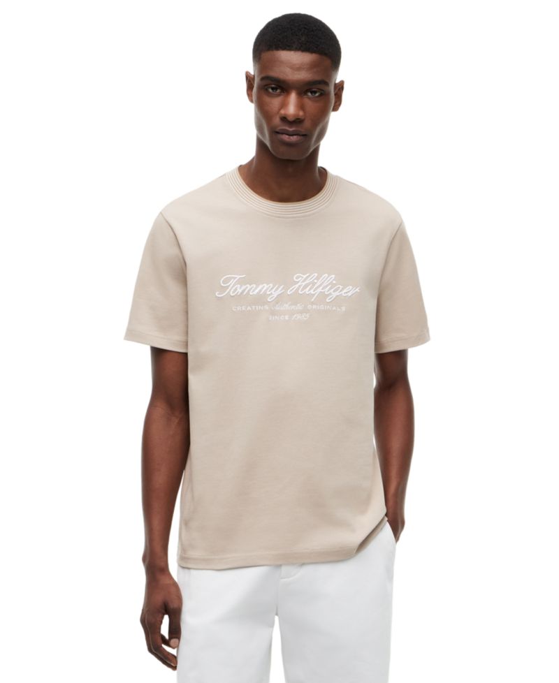Men's Embroidery Script Logo T-Shirt