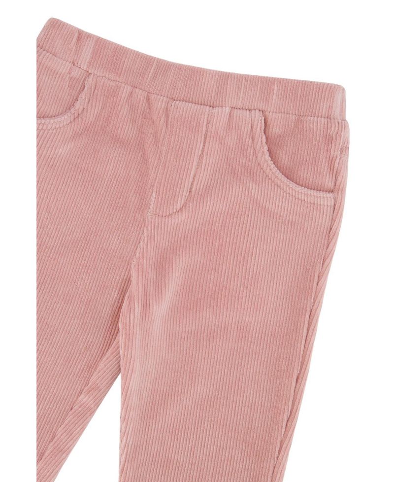 Baby Girls Stretch Velour Treggings Pale Dusty