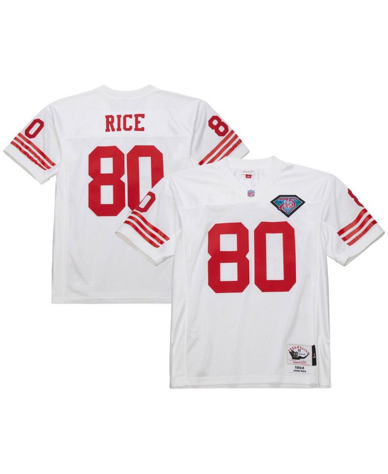 Men's Jerry Rice White San Francisco 49ers 1994 Authentic Throwback Retired Player Jersey
