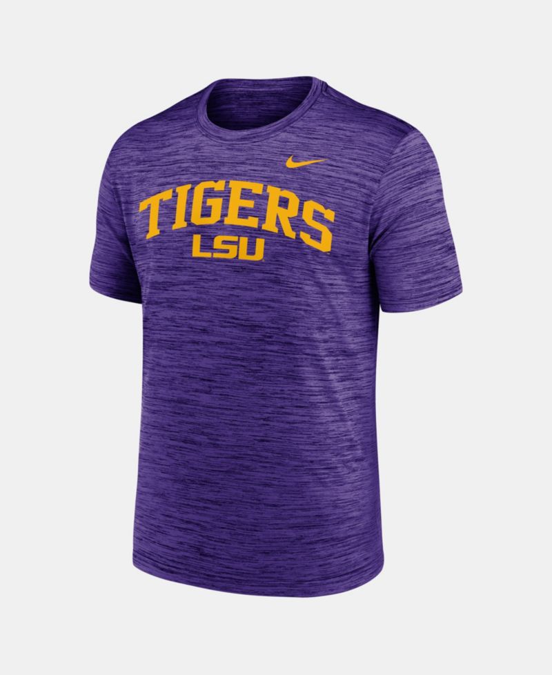 Men's Purple LSU Tigers Primetime Arch Logo Velocity Dri-FIT T-Shirt