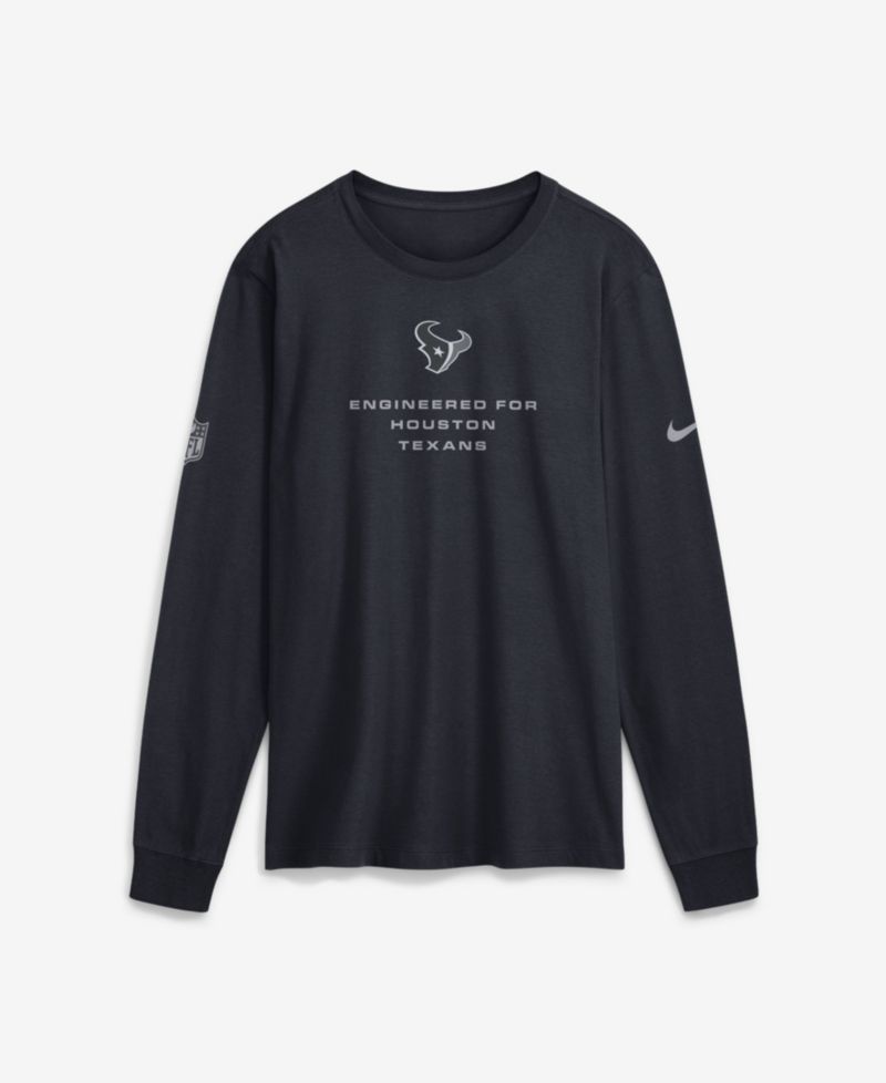 Men's Houston Texans Long-Sleeve Crewneck T-Shirt