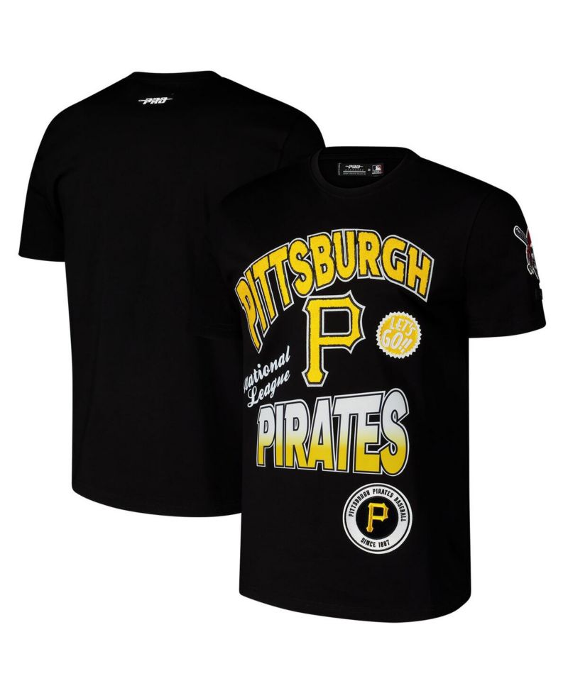 Men's Black Pittsburgh Pirates Turn It Up Dropped Shoulder T-Shirt