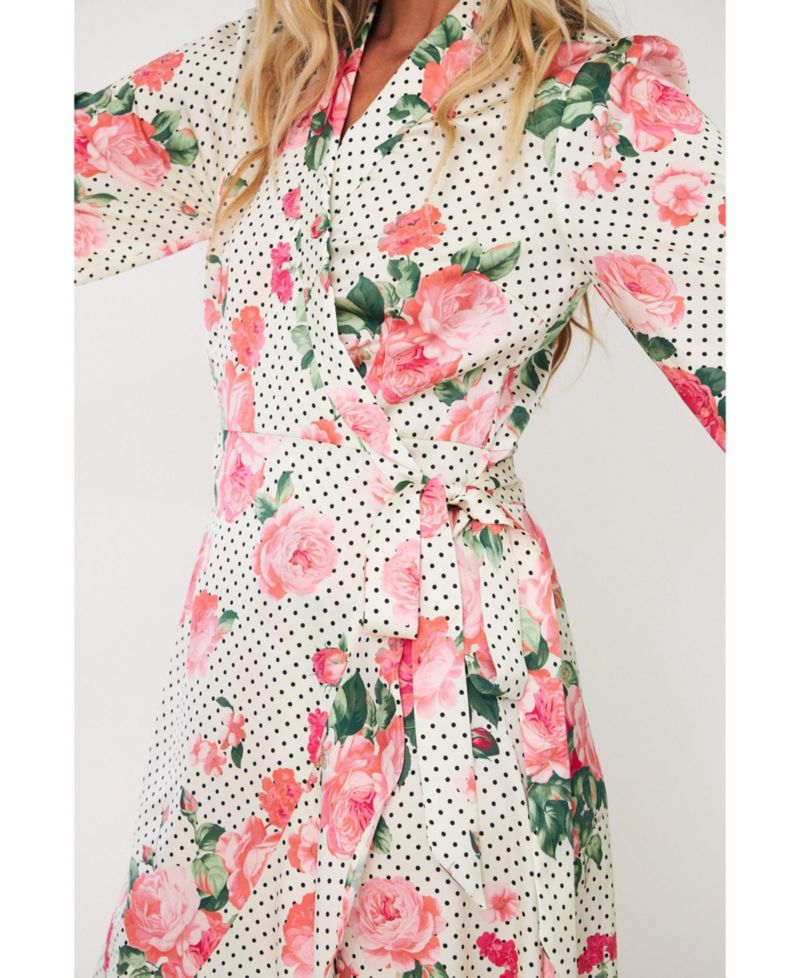 Women's Lara Fit & Flare Polka Dot Midi Dress