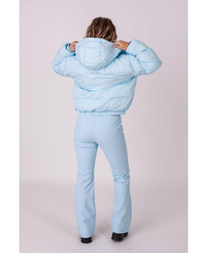 Women's Ice Blue Chic Puffer Jacket
