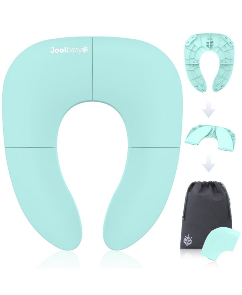 Folding Travel Potty Training Seat for Toddlers, Fits Round & Oval Toilets, Non-Slip Suction Cups, Includes Free Travel Bag