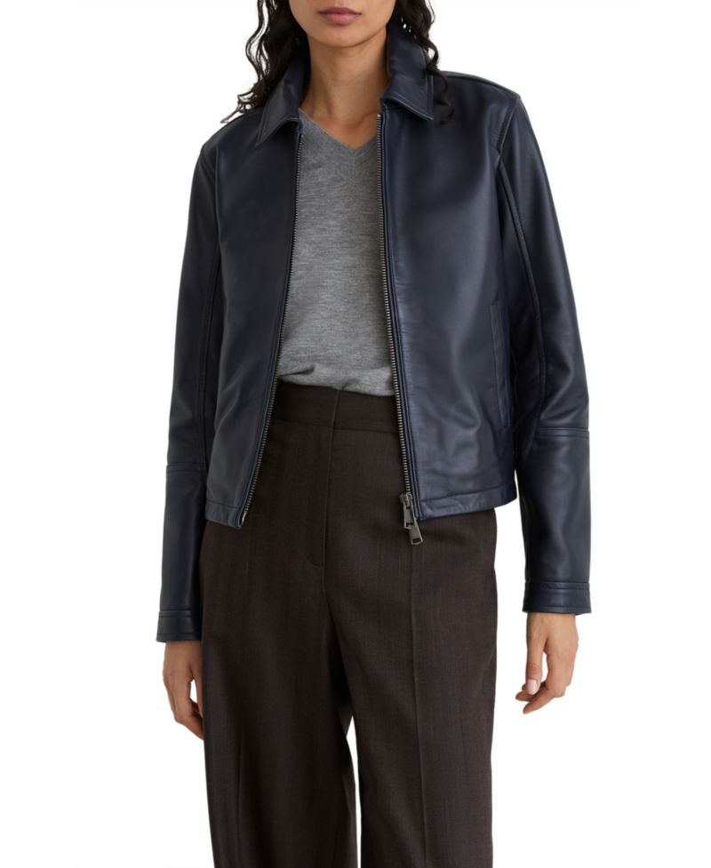 Women's Sorina Moto Leather Zip-Through Jacket