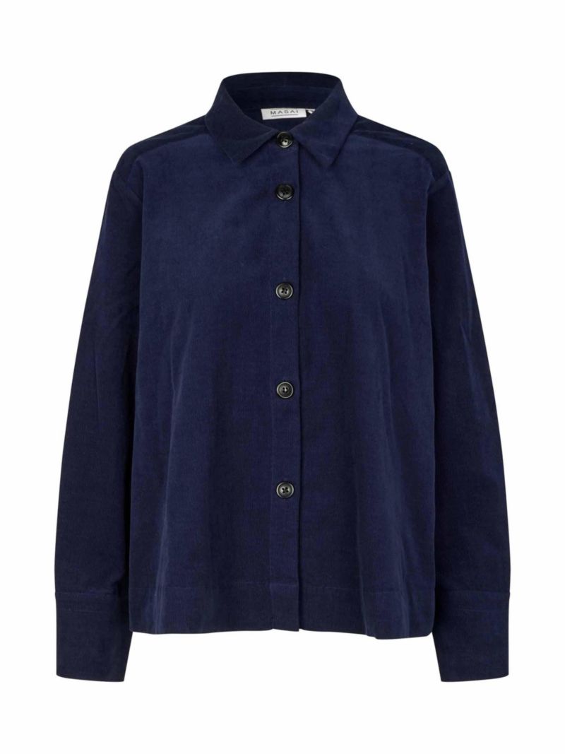 Women's Long Sleeve Collared Velvet Shirt