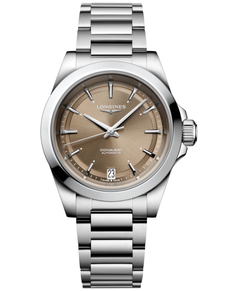 Women's Swiss Automatic Conquest Stainless Steel Bracelet Watch 34mm