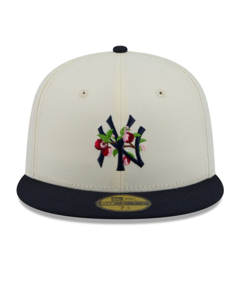 Men's White/Navy New York Yankees Blossom 59FIFTY Fitted Hat